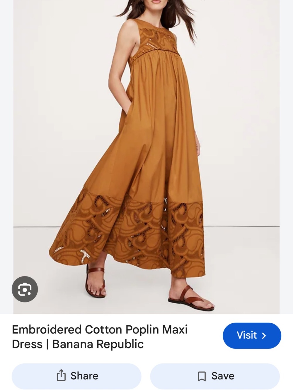 Embroidered Cotton Poplin Maxi Dress
